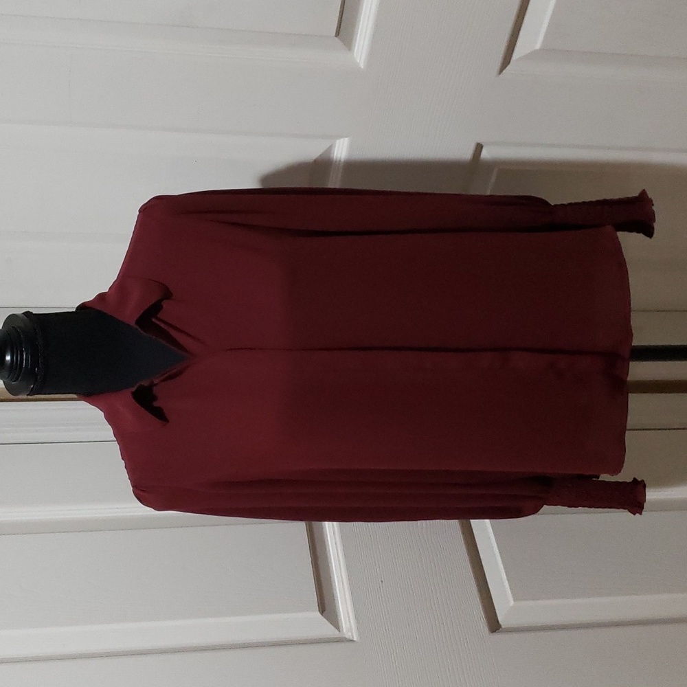 Express Maroon Button Down Shirt - image 1